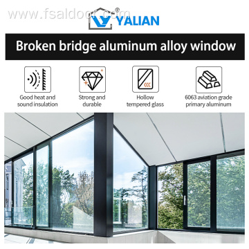 Double Glazed Aluminum Alloy Storm Proof Casement Windows